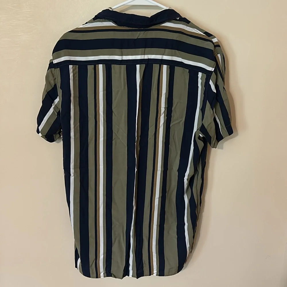 ASOS Selected Homme vertical stripe shirt with revere collar size M